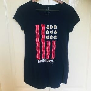 Girl's Justice Blue T-Shirt "MMMERICA" Flag